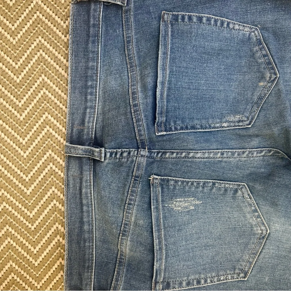 Free People EUC! Sz 27 Cropped Raw Hem/ Frayed ankle Deconstructed Denim Jeans - Picture 8 of 8
